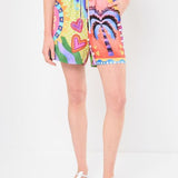 La Petite Etoile Sanae Carre Print Shorts