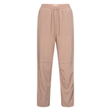 Yaya Soft Mauve Pink Woven Loose Fit Trousers with Seam Details