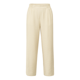 Yaya Soft Grey Dessin Printed Woven Trousers with Elastic Waistband