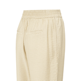 Yaya Soft Grey Dessin Printed Woven Trousers with Elastic Waistband
