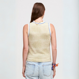 Aldo Martins Gris Oleny Abstract Printed Sleeveless Top