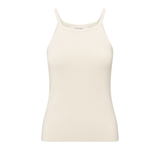 Yaya Off White Knit Rib Stitch Knitted Tanktop