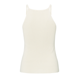 Yaya Off White Knit Rib Stitch Knitted Tanktop