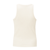 Yaya Ribbed High Neck Singlet in Nature Melange
