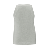 Yaya Grey Melange Knitted Tanktop with High Neckline