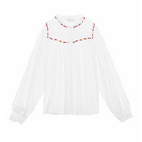 La Petite Etoile Blanc Beattie Blouse with Colourful Trim