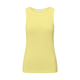 Yaya Lemon Grass Yellow Singlet with Rib Edge