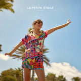 La Petite Etoile Sanae Carre Print Shorts