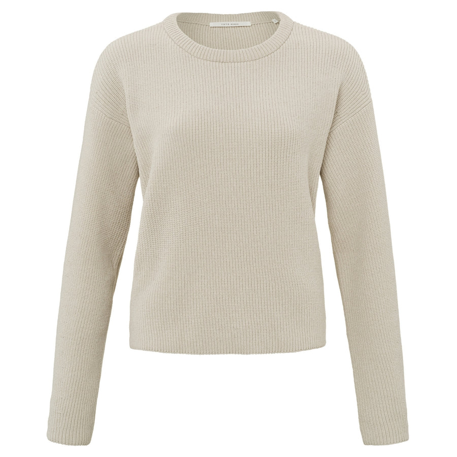 YAYA Chenille Sweater in Silver Lining Beige