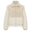 YAYA Bone White Teddy Bomber with Detachable Sleeves