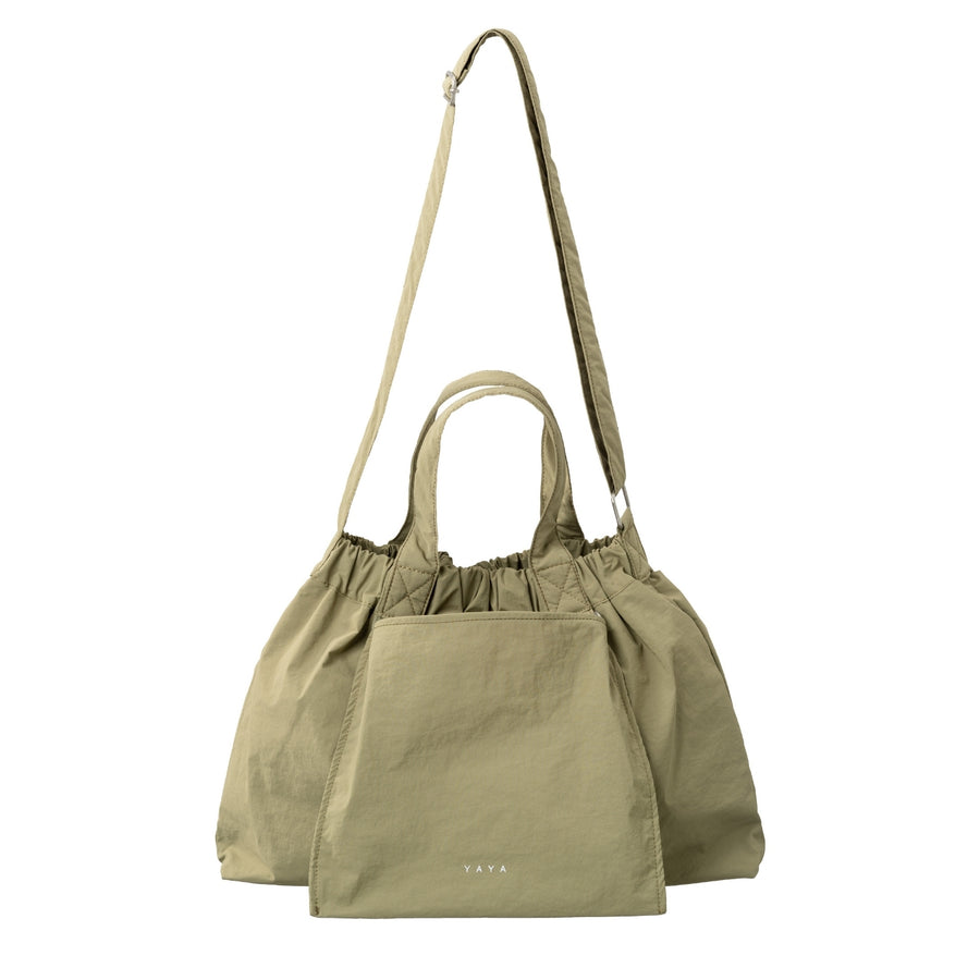 YAYA Eucalyptus Green Nylon Sportsbag