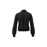 YAYA Black Blouse With Double Layer Effect