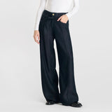 Le Temps Des Cerises Wide Leg Jeans Scotty High Waist Tencel Blue