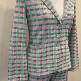 Aldo Martins Verde Blue Davis Plaid Blazer Jacket