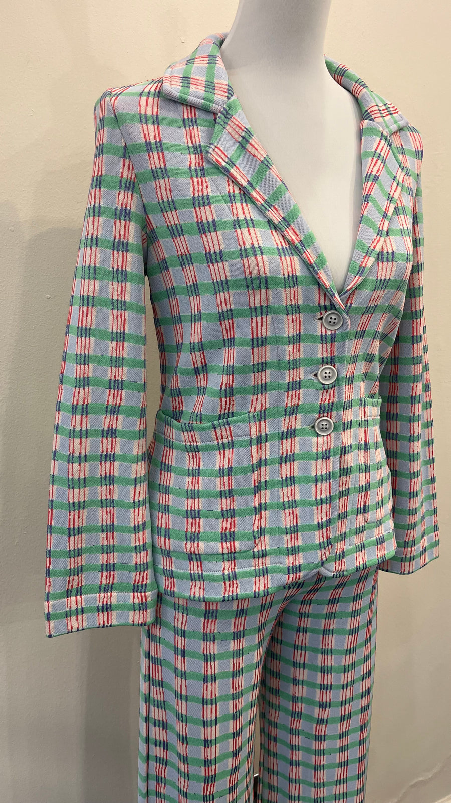 Aldo Martins Verde Blue Davis Plaid Blazer Jacket