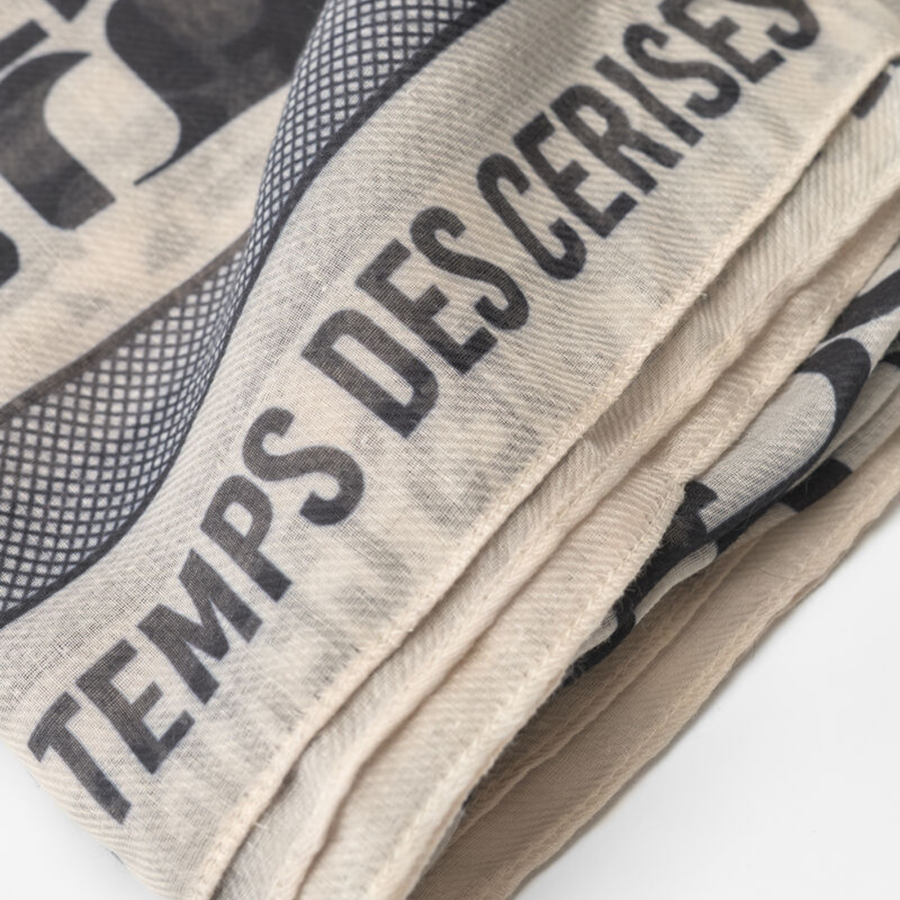 Le Temps Des Cerises Printed Mono Ice Cream Scarf