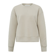 YAYA Sweatshirt with Shaped Seams in Sliver Lining Beige