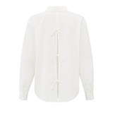 Yaya Blanc De Blanc White Poplin Shirt with Bows