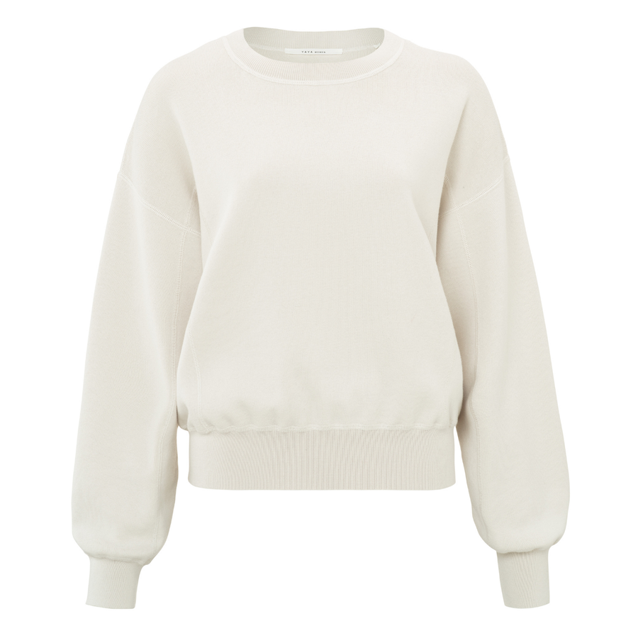 YAYA Chalk White Soft Sweater