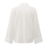 Yaya Off White Sheer Boyfriend Shirt with Buttons
