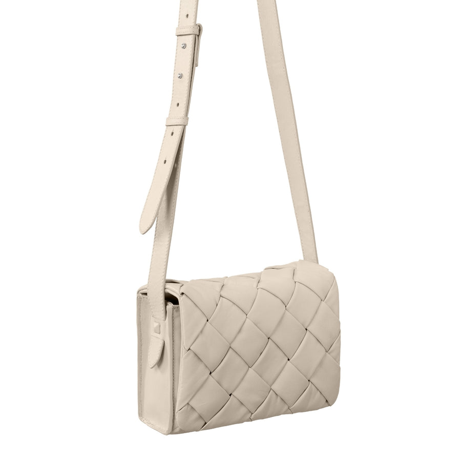 YAYA Bone White Braided Crossbody Bag