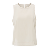 Yaya Rainy Day Beige Woven Sleeveless Top