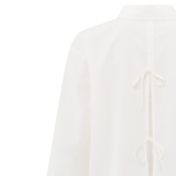 Yaya Blanc De Blanc White Poplin Shirt with Bows