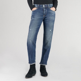 Le Temps Des Cerises Blue Bam Slim Distressed Jeans