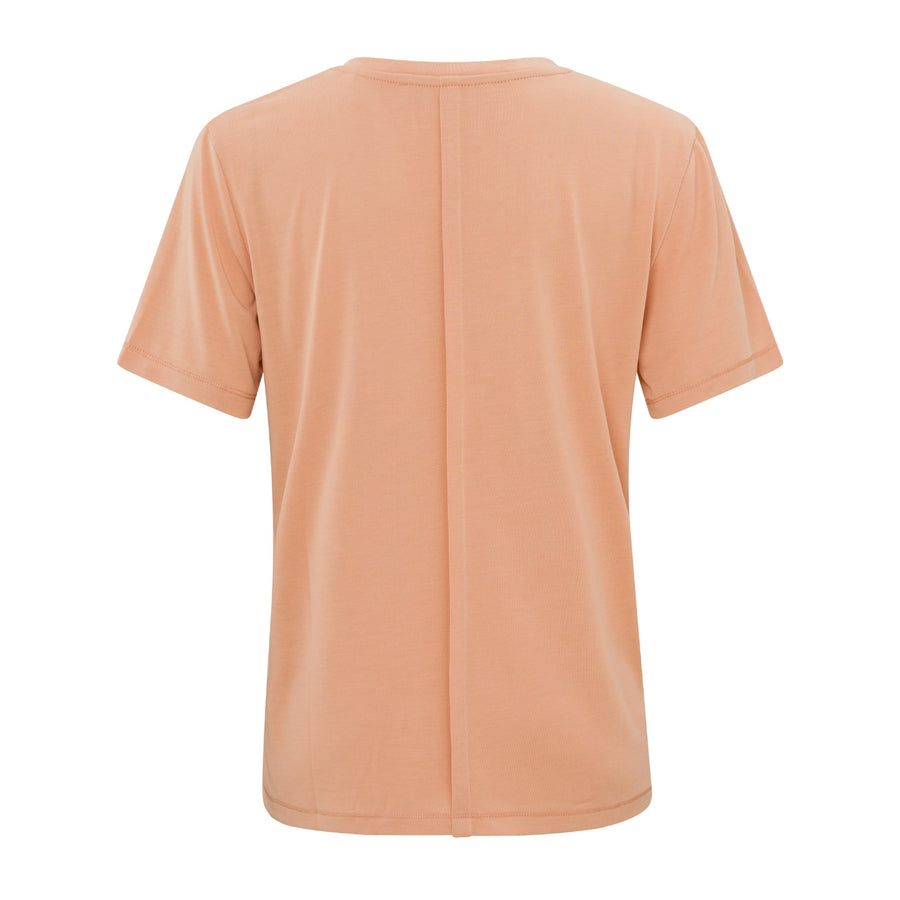 YAYA Basic Slim-Fit T-Shirt in Dusty Coral Orange