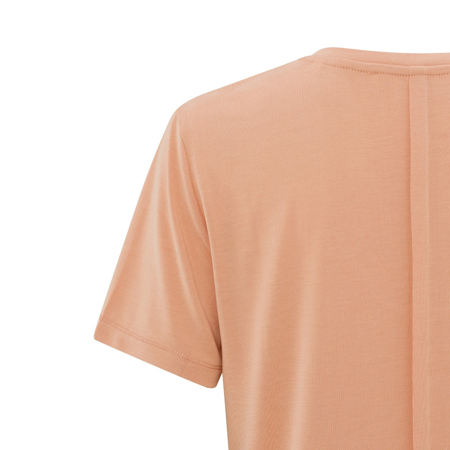 YAYA Basic Slim-Fit T-Shirt in Dusty Coral Orange