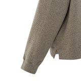 Yaya Greyish Brown Melange Boatneck Sweatshirt