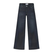 Le Temps Des Cerises Algae Pulp Flare High-Waisted Black Flared Jeans