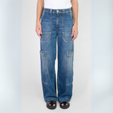 Le Temps Des Cerises Blue Holly Wide Leg Jeans