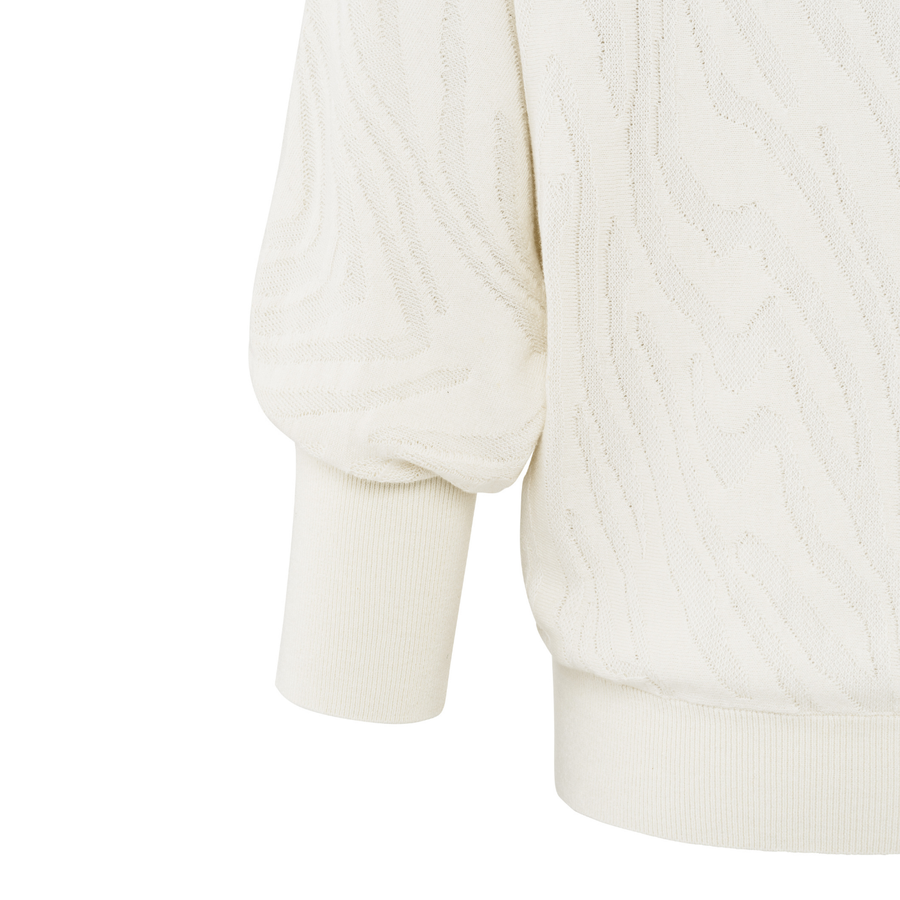 Yaya Off White Boatneck 3/4 Sleeve Sweater