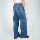 Le Temps Des Cerises Blue Holly Wide Leg Jeans