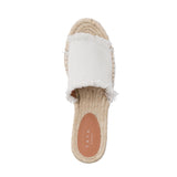 YAYA Wool White Espadrille Cotton Wedge