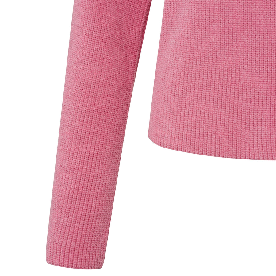 YAYA Chenille Sweater in Morning Glory Pink