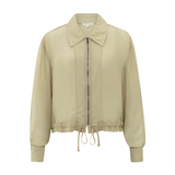 Yaya Soft Green Blouse Jacket with Zipper