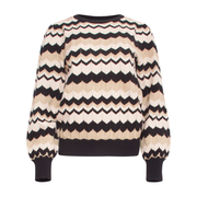 Smashed Lemon Sand-Black Striped Sweater