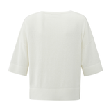 Yaya Wool White Oversized Fine Knitted T-Shirt