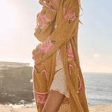 Spell Coastal Granny Maxi Cardigan in Mustard