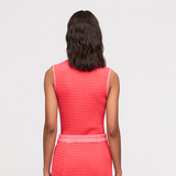 Aldo Martins Makira Button-Down Sleeveless Top in Coral