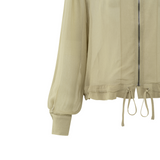 Yaya Soft Green Blouse Jacket with Zipper