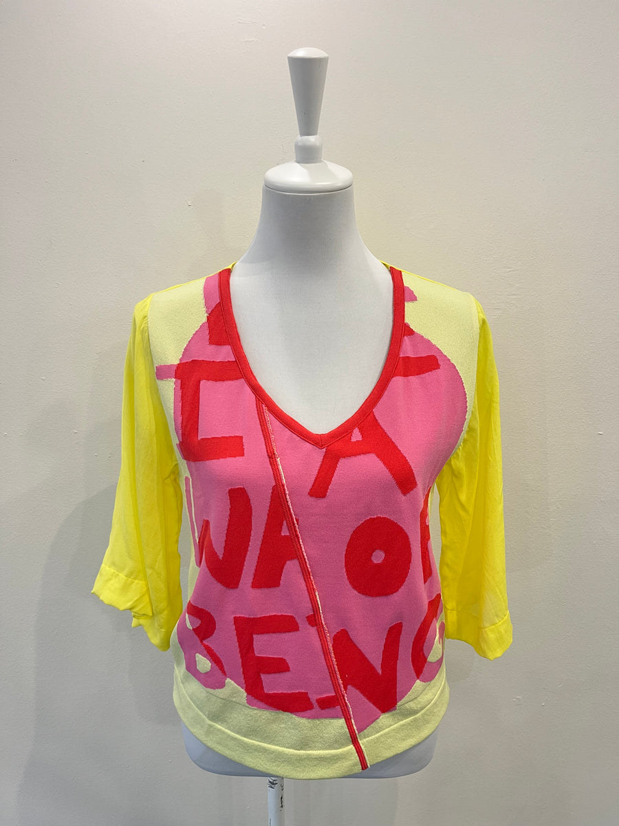 Aldo Martins Amarillo Yellow Niza Printed Loose Fit T-Shirt