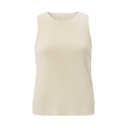 Yaya Summer Sand Sleeveless Top with Button Details