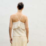 Sita Murt Strappy Layered Top in Ecru