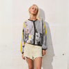 Aldo Martins Gris Oland Zip-Up Print Jacket