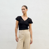 Sita Murt Black Short Sleeve Sweater