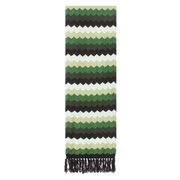 Smashed Lemon Striped Green Multicolour Frill Scarf