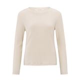 Yaya Off White Knitted Top with Button Details